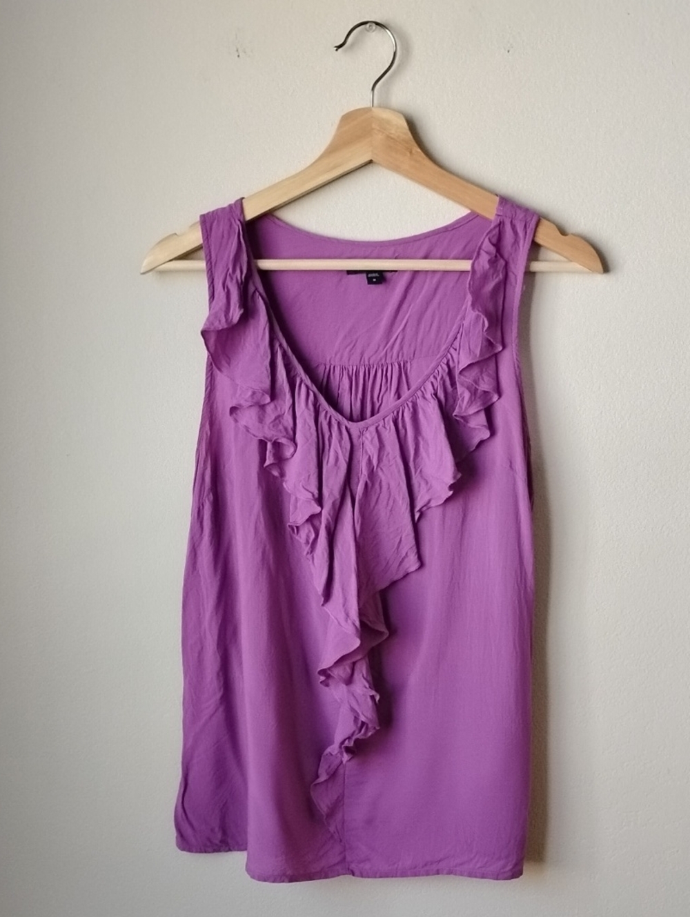 GAP Ruffle Front Sleeveless Camisole - Lavender